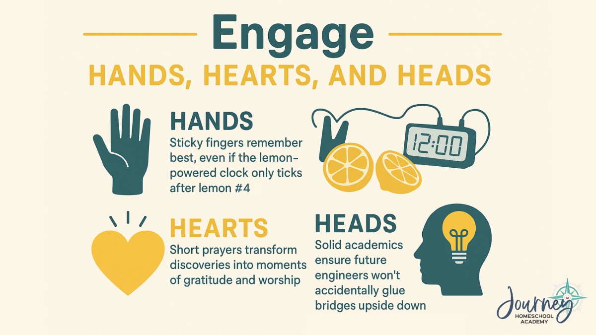 Engage Hands, Hearts, and Heads  - A friendly guide to sparking curiosity while honoring Christian values in your homeschool science curriculum.