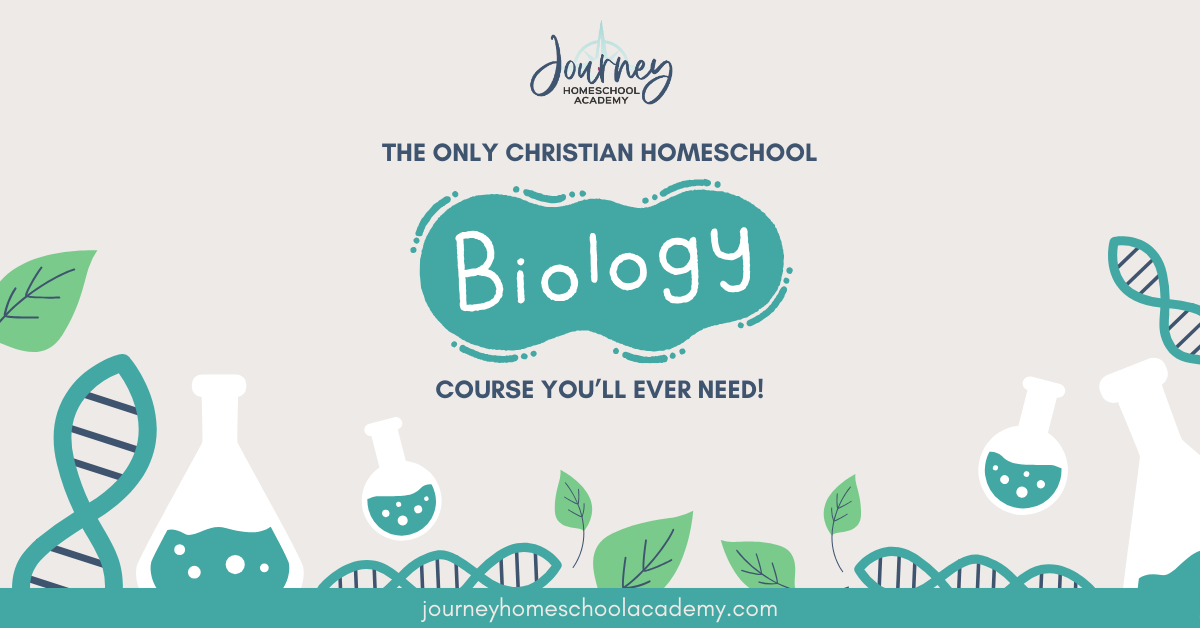 Journey Homeschool Academy Experience Biology – faith-based homeschool science course for elementary and high school students.